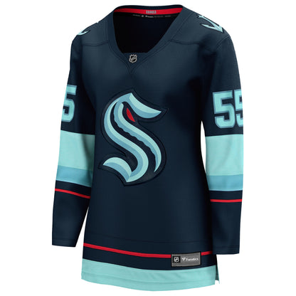 Women's Seattle Kraken Ryan Lindgren Fanatics Deep Sea Blue Home Breakaway Jersey