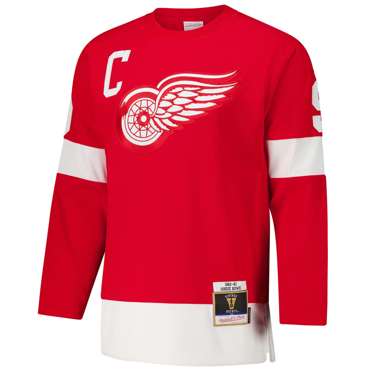 Men's Detroit Red Wings Gordie Howe Red 1960-61 Power Play Jersey
