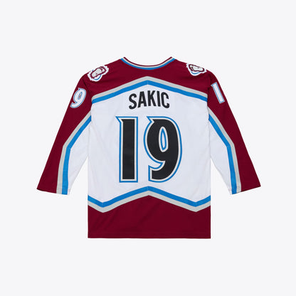 Men's Colorado Avalanche Joe Sakic Mitchell & Ness White 1995 Power Play Jersey