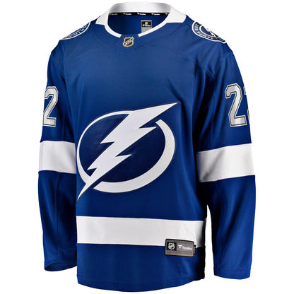 Men's Tampa Bay Lightning Oliver Bjorkstrand Fanatics Blue Home Breakaway Jersey
