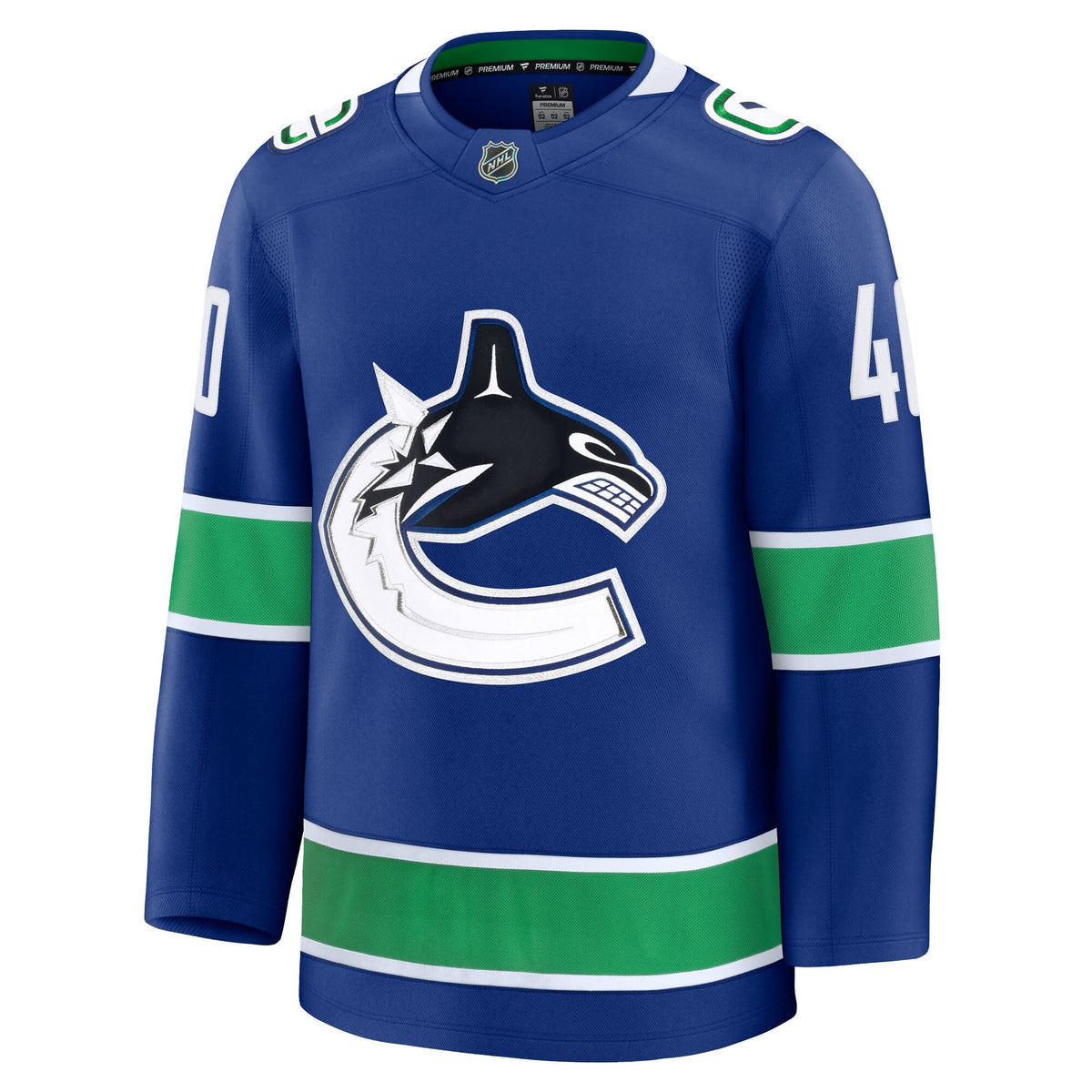 Men's Vancouver Canucks Elias Pettersson Fanatics Blue Home Premium Jersey