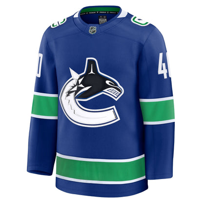 Men's Vancouver Canucks Elias Pettersson Fanatics Blue Home Premium Jersey