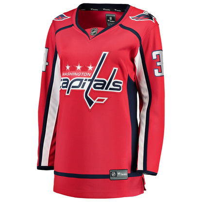 Women's Washington Capitals Justin Sourdif Fanatics Red Home Breakaway Jersey