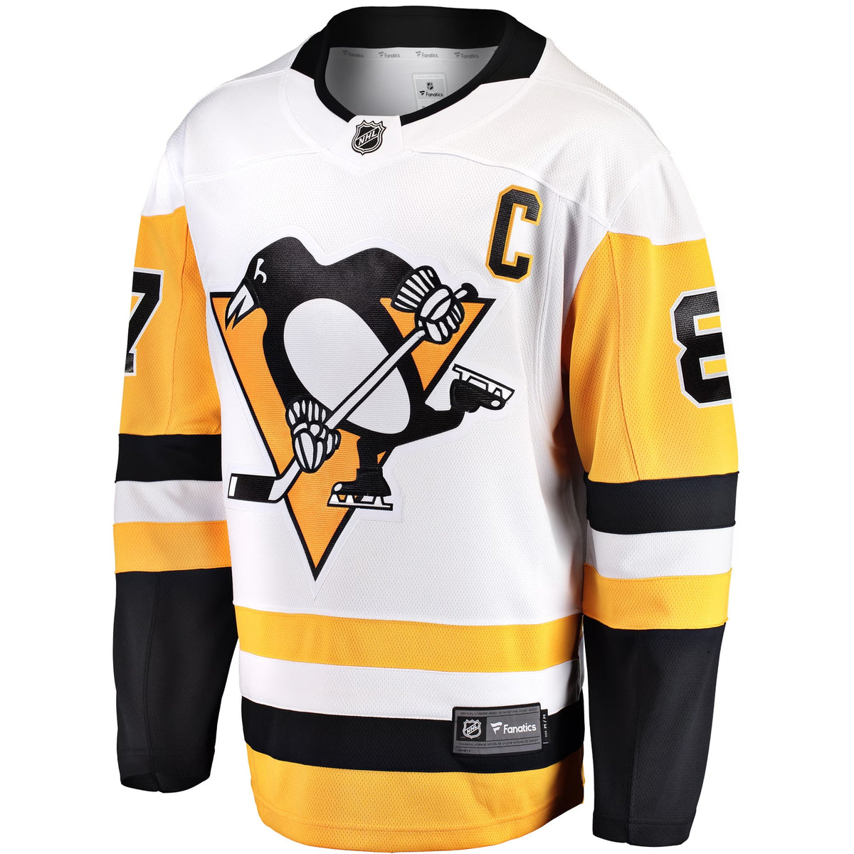 Men's Pittsburgh Penguins Sidney Crosby Fanatics White Breakaway Jersey