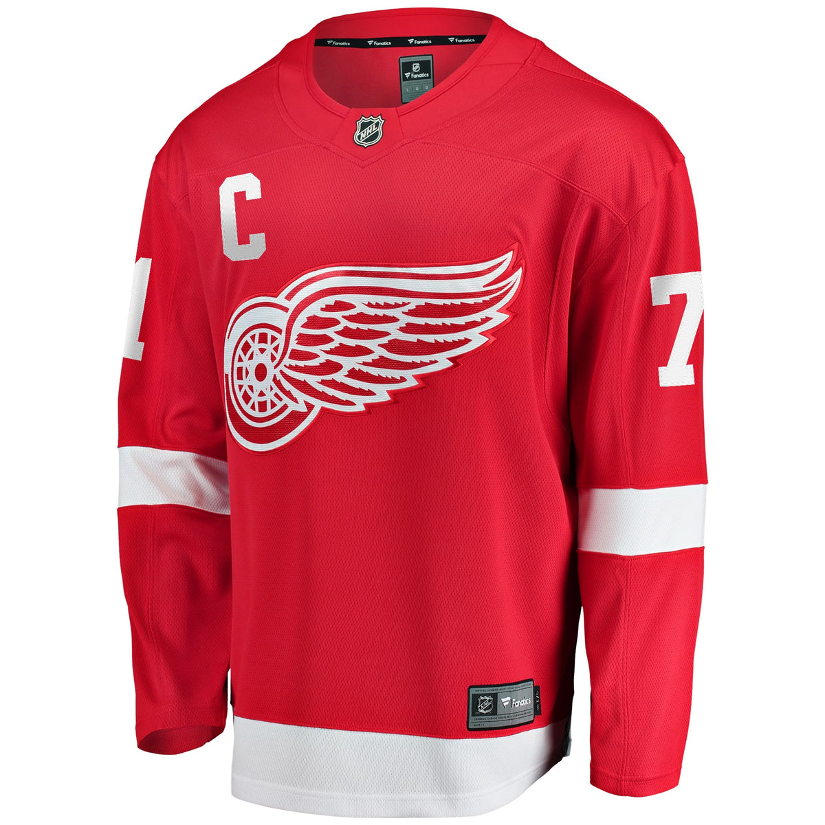 Men's Detroit Red Wings Dylan Larkin Fanatics Red 2023_24 Captain Breakaway Player Jersey