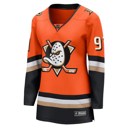 Women's Anaheim Ducks Leo Carlsson Fanatics Orange Home Breakaway Jersey
