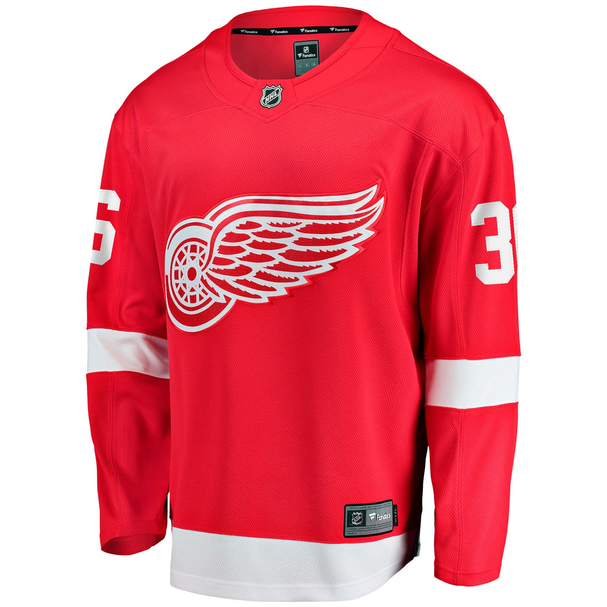 Men's Detroit Red Wings John Gibson Fanatics Red Home Breakaway Jersey