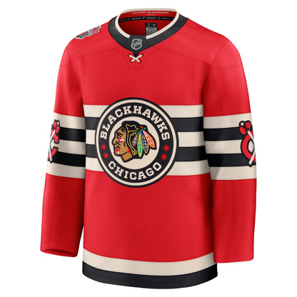 Men's Chicago Blackhawks Fanatics Red 2025 NHL Winter Classic Premium Jersey