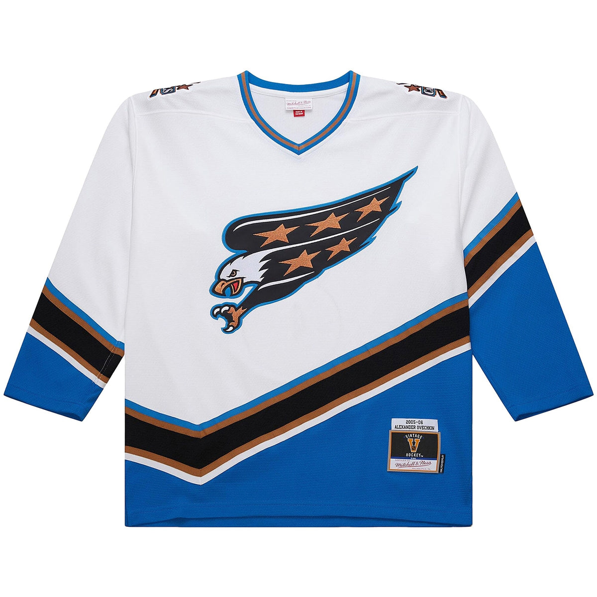Men's Washington Capitals Alexander Ovechkin Mitchell & Ness White Big & Tall 2005_06 Power Play Jersey