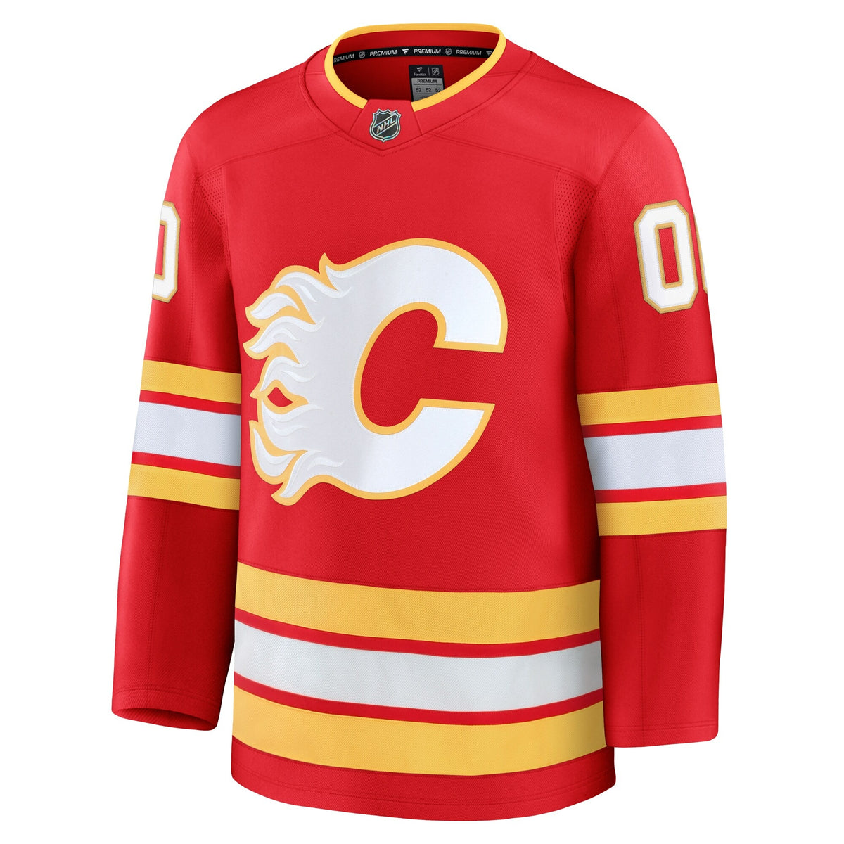 Men's Calgary Flames Fanatics Red Home Premium Custom Jersey