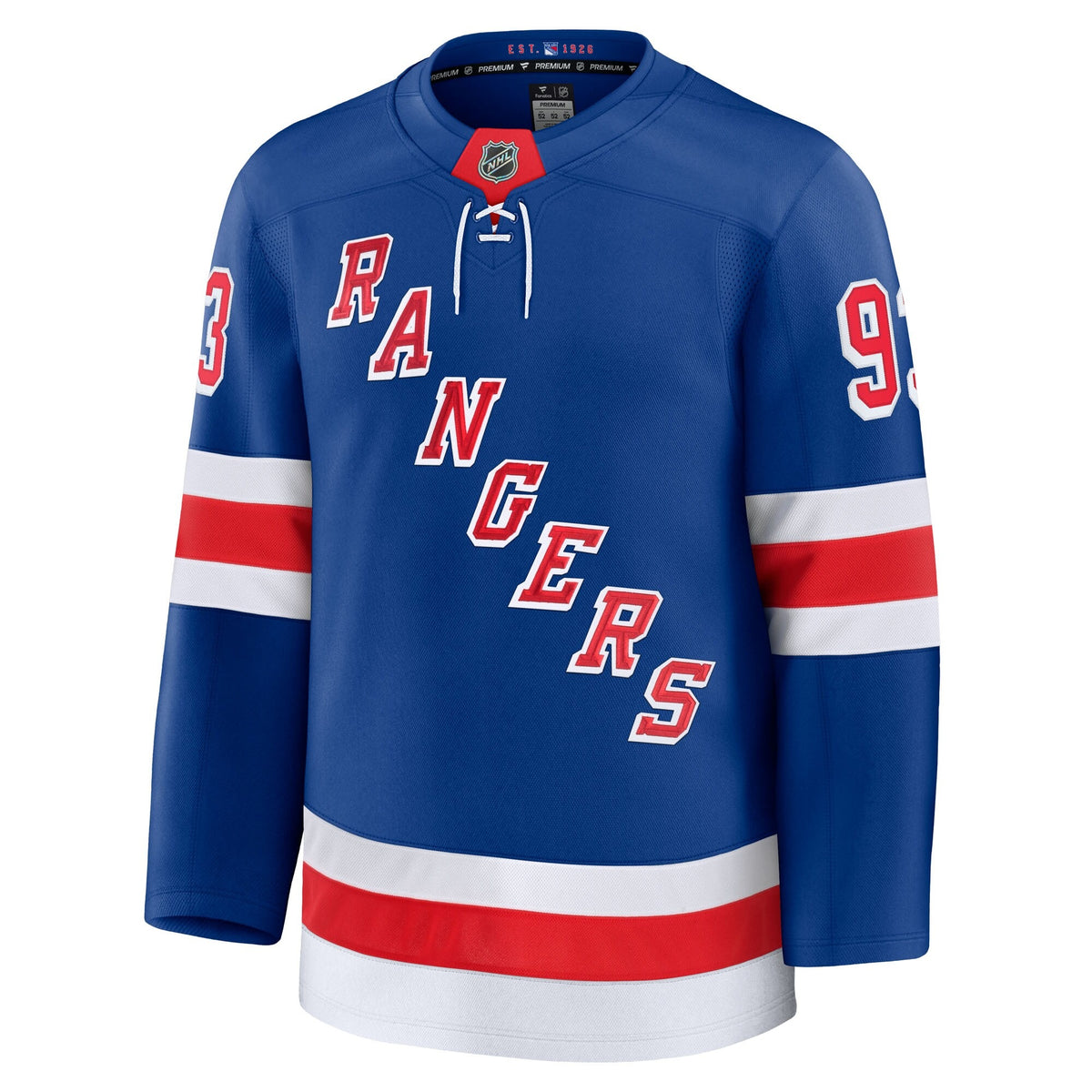 Men's New York Rangers Mika Zibanejad Fanatics Blue Home Premium Jersey