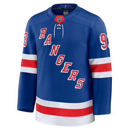 Men's New York Rangers Mika Zibanejad Fanatics Blue Home Premium Jersey