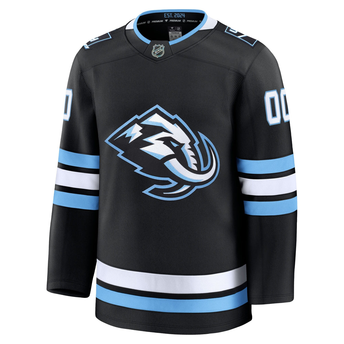 Men's Utah Mammoth Fanatics Black Home Premium Custom Jersey