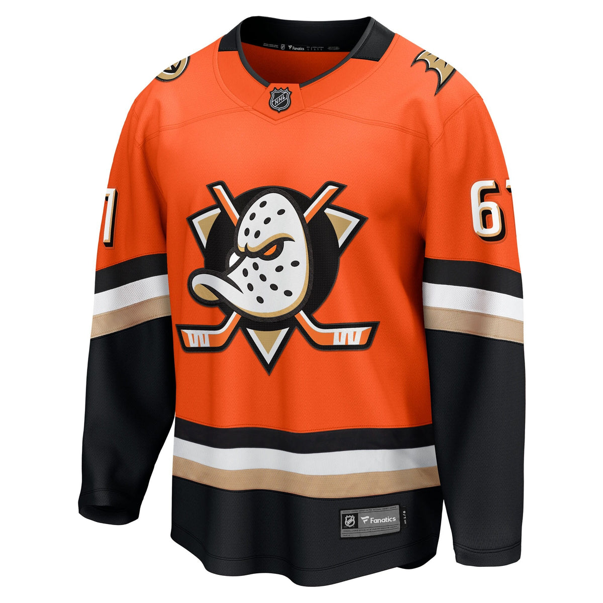 Men's Anaheim Ducks Cutter Gauthier Fanatics Orange Home Breakaway Jersey