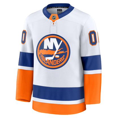 Men's New York Islanders Fanatics White Away Premium Custom Jersey