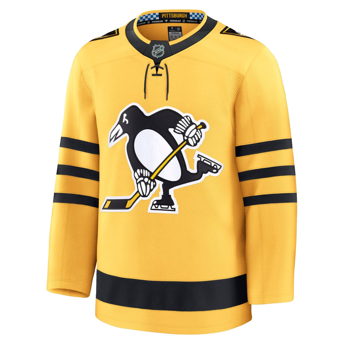 Men's Pittsburgh Penguins Fanatics Gold Alternate Premium Jersey