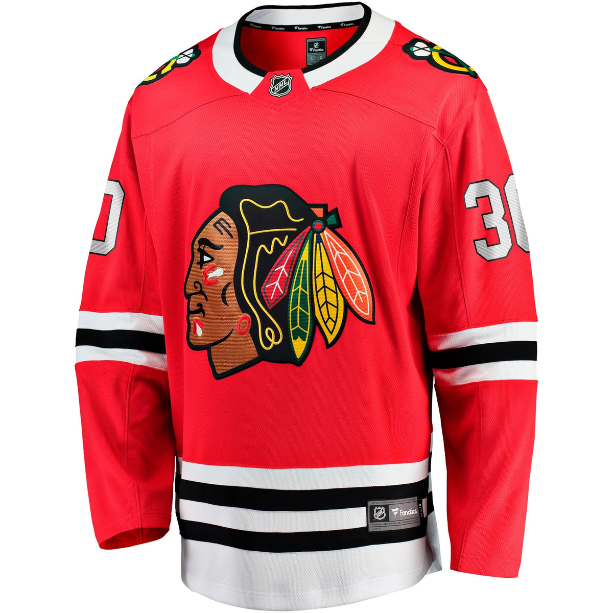 Men's Chicago Blackhawks Spencer Knight Fanatics Red Home Breakaway Jersey