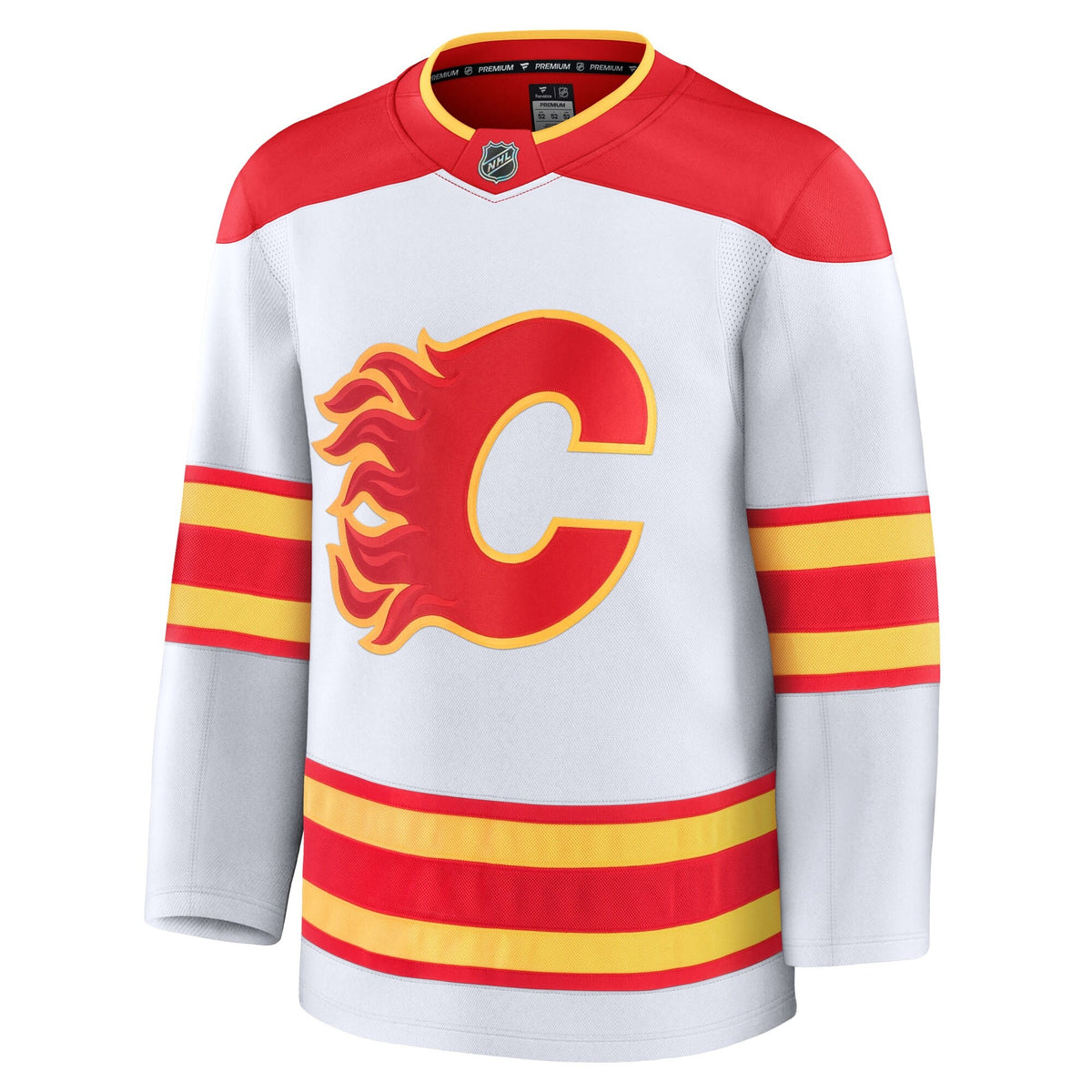 Men's Calgary Flames Fanatics White Away Premium Jersey