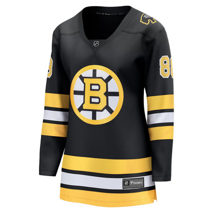 Women's Boston Bruins David Pastrnak Fanatics Black Home Breakaway Jersey