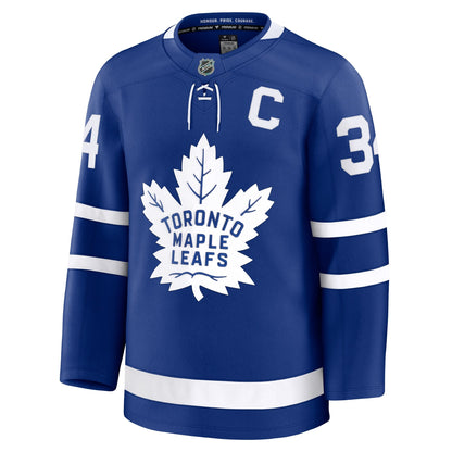 Men's Toronto Maple Leafs Auston Matthews Fanatics Blue Captain Patch Home Premium Jersey