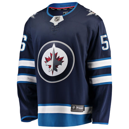Men's Winnipeg Jets Kale Clague Fanatics Navy Home Breakaway Jersey