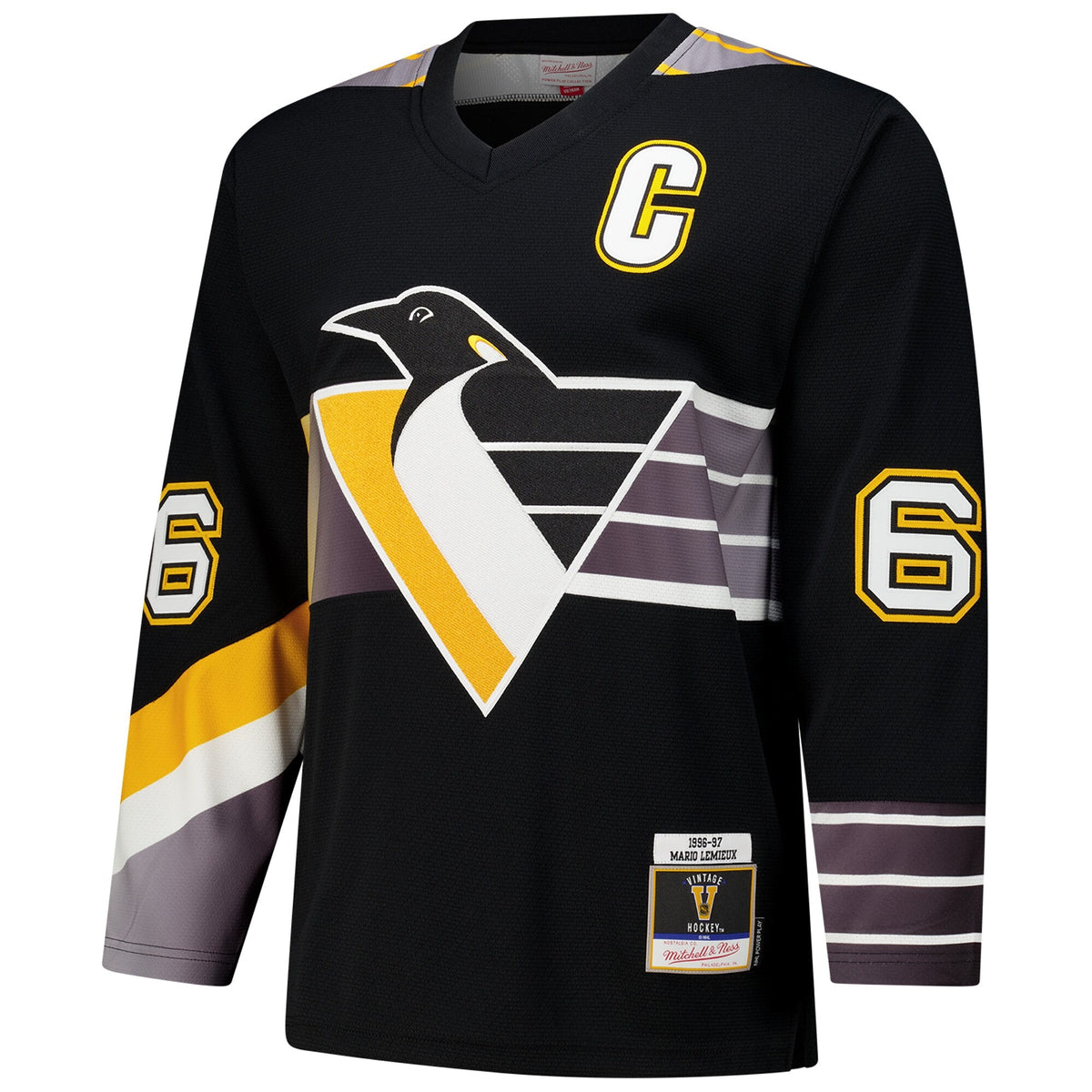 Men's Pittsburgh Penguins Mario Lemieux Black 1996-97 Power Play Jersey