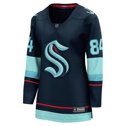 Women's Seattle Kraken Kaapo Kakko Fanatics Deep Sea Blue Home Breakaway Player Jersey
