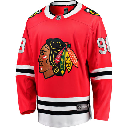Men's Chicago Blackhawks Connor Bedard Fanatics Red Home Breakaway Player Jersey (2)