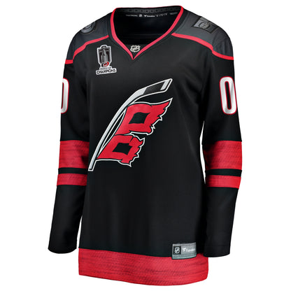 Women's Carolina Hurricanes Fanatics Black 2026 Stanley Cup Champions Home Breakaway Custom Jersey