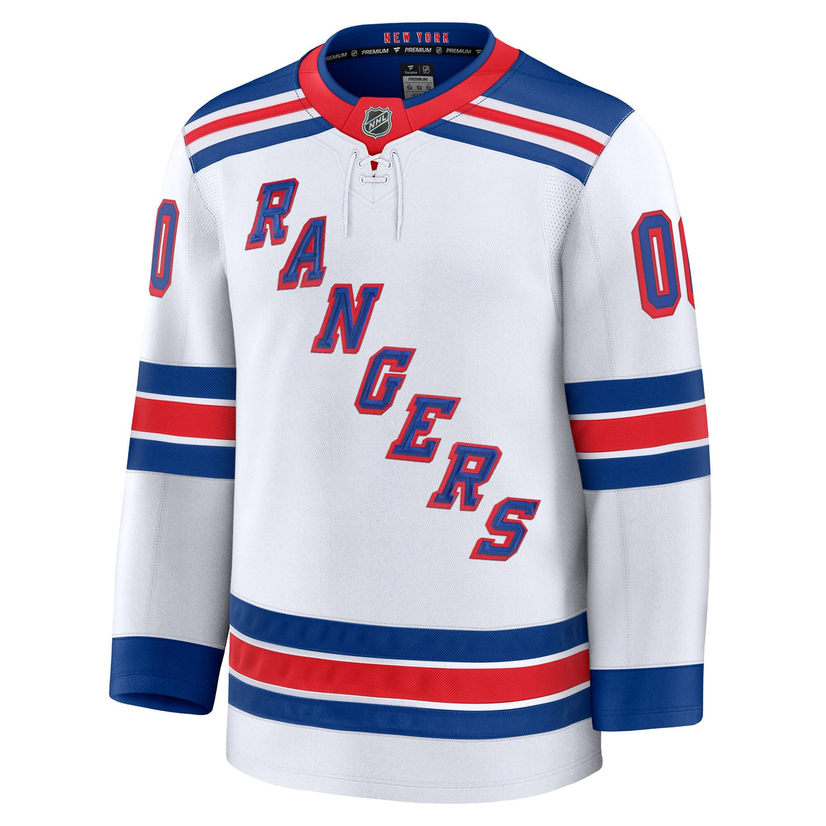 Men's New York Rangers Fanatics White Away Premium Custom Jersey