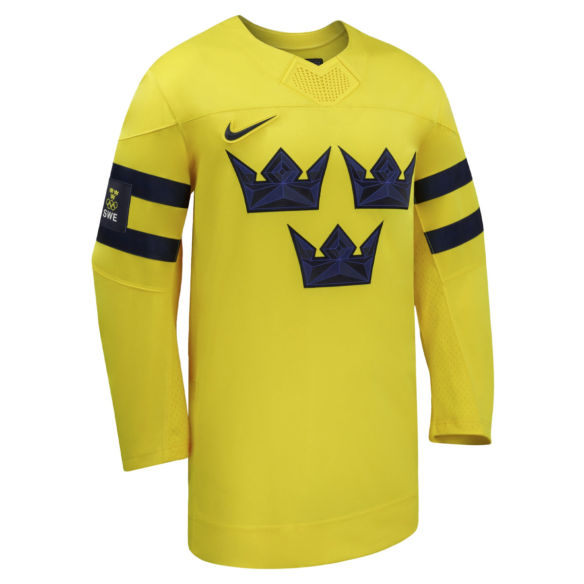 Men's Sweden Hockey Nike Yellow 2026 Away Replica Jersey