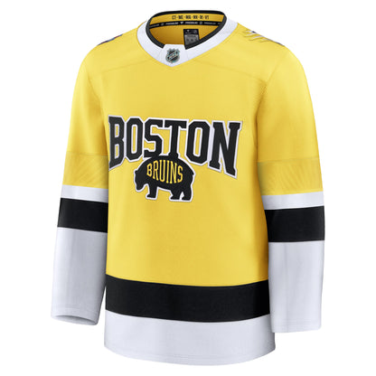 Men's Boston Bruins Fanatics Gold 2026 NHL Stadium Series Premium Custom Jersey