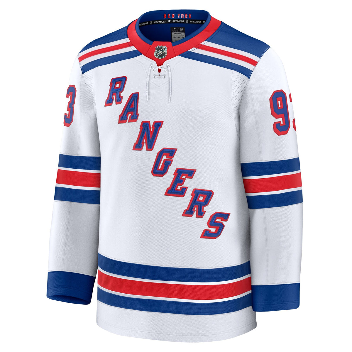 Men's New York Rangers Mika Zibanejad Fanatics White Away Premium Jersey