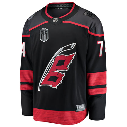 Men's Carolina Hurricanes Jaccob Slavin Fanatics Black 2026 Stanley Cup Final Home Breakaway Jersey