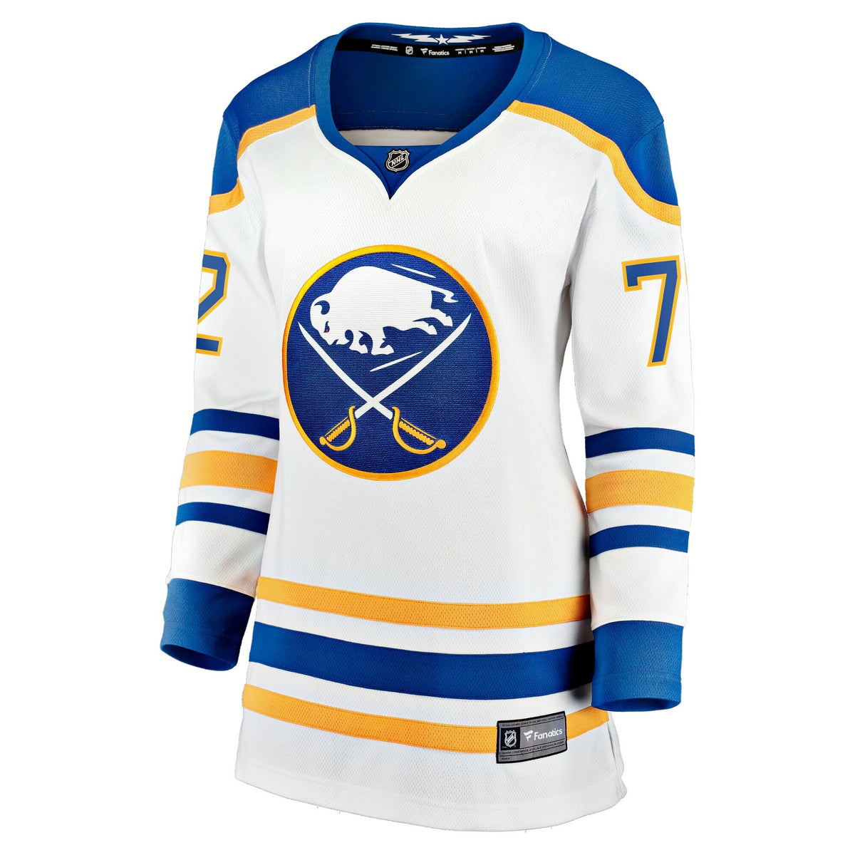 Women's Buffalo Sabres Tage Thompson Fanatics White Breakaway Jersey