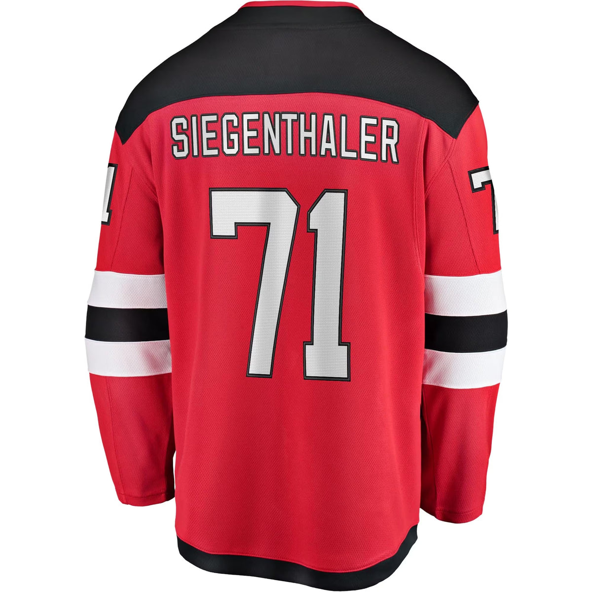 Men's New Jersey Devils Jonas Siegenthaler Fanatics Red Home Breakaway Player Jersey