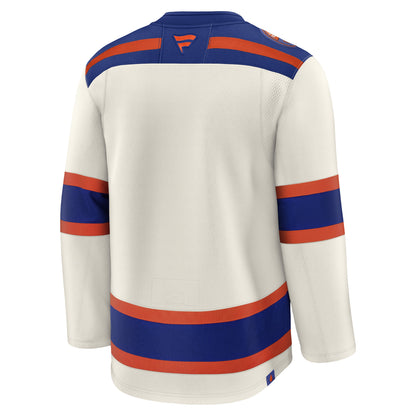 Men's Edmonton Oilers Fanatics Light Beige Alternate Premium Jersey