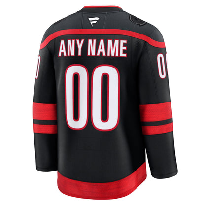 Men's Carolina Hurricanes Fanatics Black Home Premium Custom Jersey
