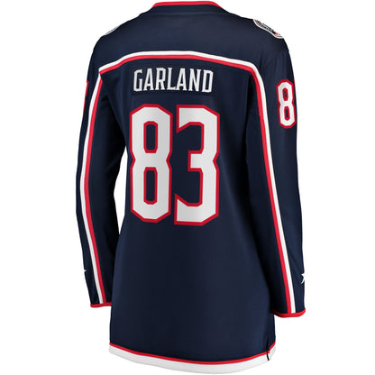 Women's Columbus Blue Jackets Conor Garland Indiana Navy Home Breakaway Jersey