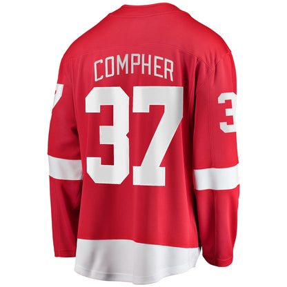 Men's Detroit Red Wings J.T. Compher Fanatics Red Home Breakaway Jersey