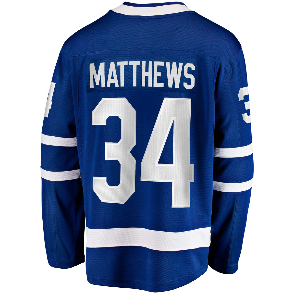 Men's Toronto Maple Leafs Auston Matthews Fanatics Blue Captain Patch Home Breakaway Player Jersey