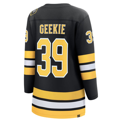 Women's Boston Bruins Morgan Geekie Fanatics Black Home Breakaway Player Jersey