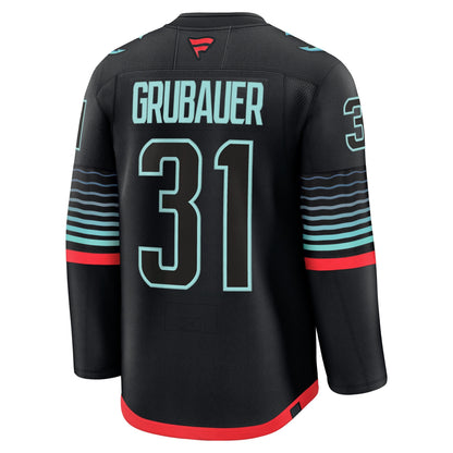 Men's Seattle Kraken Philipp Grubauer Fanatics Black Alternate Premium Player Jersey