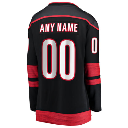 Women's Carolina Hurricanes Fanatics Black 2026 Stanley Cup Final Home Breakaway Custom Jersey