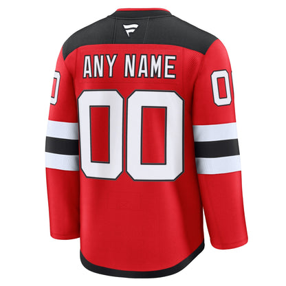 Men's New Jersey Devils Fanatics Red Home Premium Custom Jersey