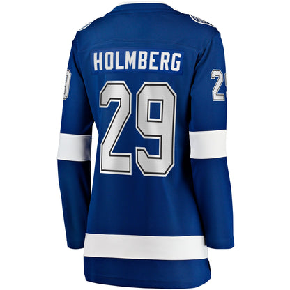 Women's Tampa Bay Lightning Pontus Holmberg Fanatics Blue Home Breakaway Jersey