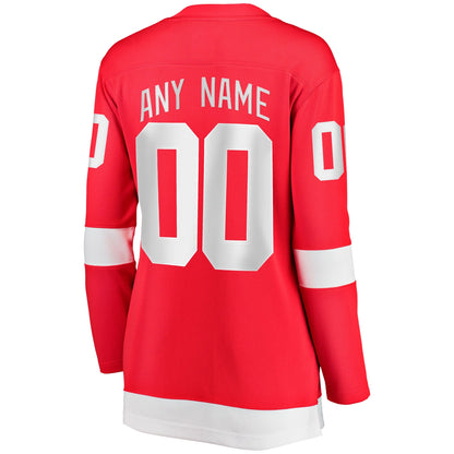 Women's Detroit Red Wings Fanatics Red Home Breakaway Custom Jersey