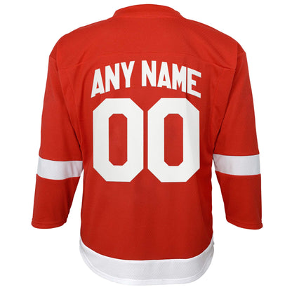 Youth Detroit Red Wings Red Home Replica Custom Jersey