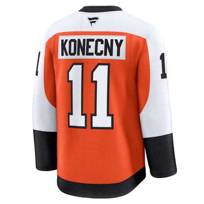 Men's Philadelphia Flyers Travis Konecny Fanatics Burnt Orange Home Premium Jersey
