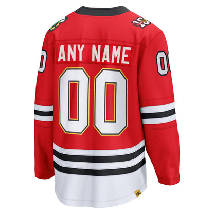 Men's Chicago Blackhawks Fanatics Red Centennial Breakaway Custom Jersey